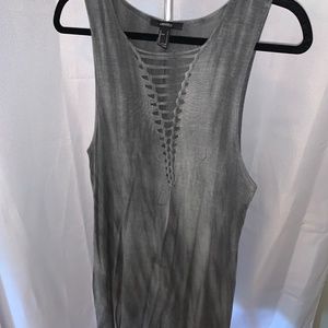Gray tie-dye dress
